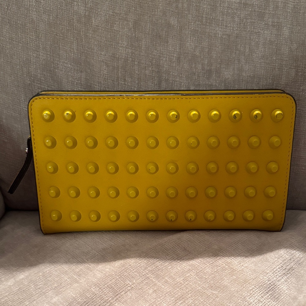 Banana Republic Yellow Studded Wallet Clutch